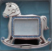 Silver Rocking Horse Frame for Boys - Catholic Gifts Canada