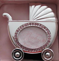 Silver Baby Carriage Frame for Girls - Catholic Gifts Canada