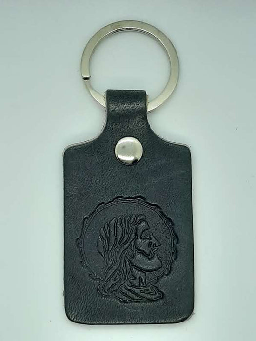 Handmade Leather Head of Christ Keychain - Four Colours - Catholic Gifts Canada