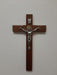 8" Wood Crucifix With Silver Corpus - Catholic Gifts Canada