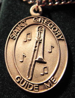 St. Gregory Trombone Medal - Catholic Gifts Canada