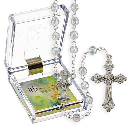 Crystal Aurora Borealis Communion Rosary - Catholic Gifts Canada