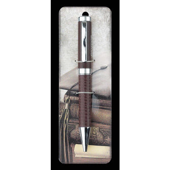 Brown Leather Graduation Pen - for Boys - Catholic Gifts Canada