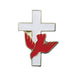 Cross with Dove, Lapel Pin - Catholic Gifts Canada