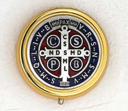 Saint Benedict Enameled Pyx - Catholic Gifts Canada