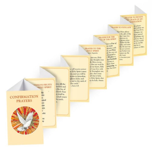 Confirmation Prayers Accordion Fold Booklet - Catholic Gifts Canada