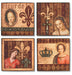 Fleur de Lis Plaques - Set of 4 - Catholic Gifts Canada