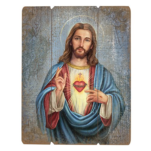 Sacred Heart Pallet Sign - Catholic Gifts Canada