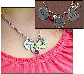 Breast Cancer Strength Necklace - Catholic Gifts Canada