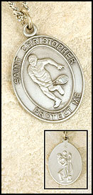 St. Christopher Tennis Pendant for Boys - Catholic Gifts Canada