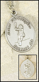 St. Christopher Tennis Pendant for Girls - Catholic Gifts Canada