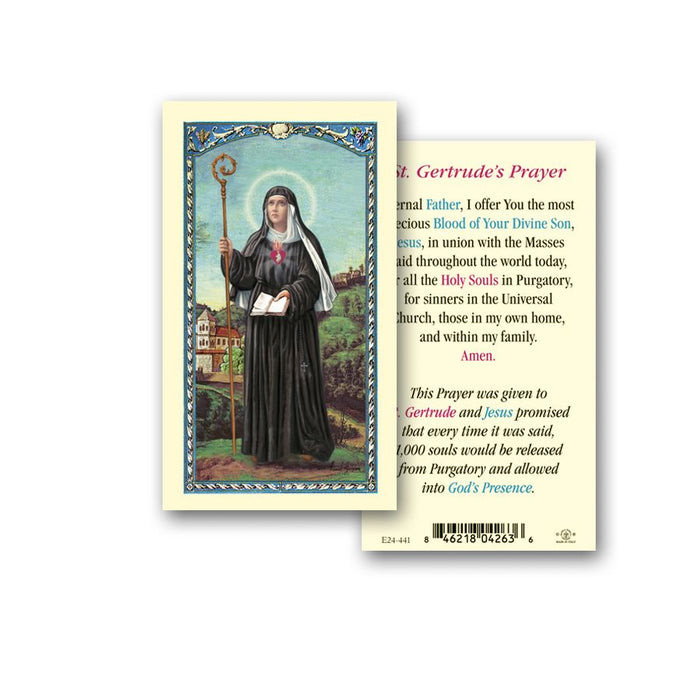 Prayer Card for Saint Gertrude - Catholic Gifts Canada