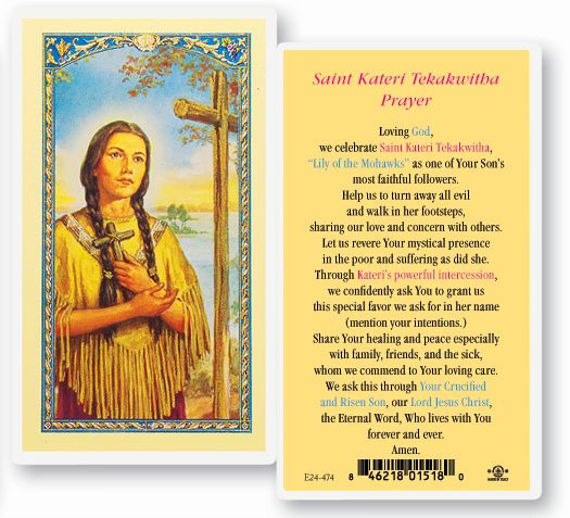 St. Kateri Prayer Card - Catholic Gifts Canada