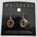 Dangle Cross Cut-Out Earrings in Gold - Catholic Gifts Canada
