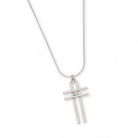Double Bar Cross Pendant - Catholic Gifts Canada
