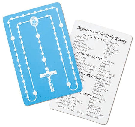 Mysteries of the Rosary Embossed Card - Catholic Gifts Canada