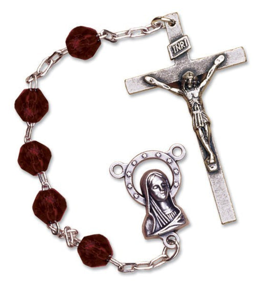 January Birthstone Rosary - Catholic Gifts Canada