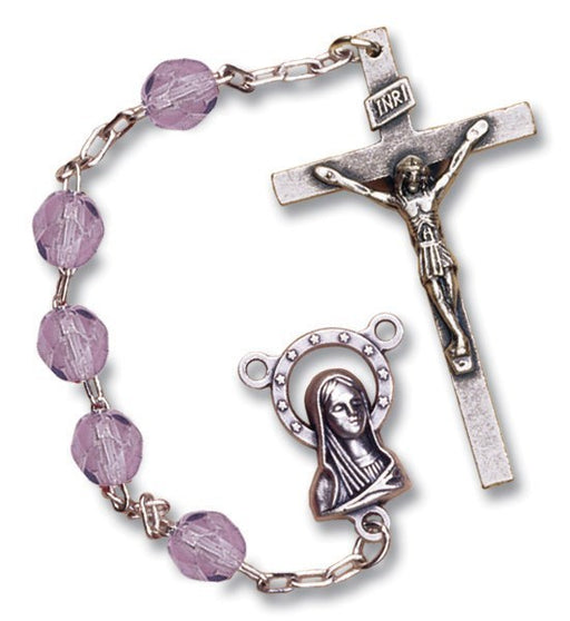 February Birthstone Rosary - Catholic Gifts Canada