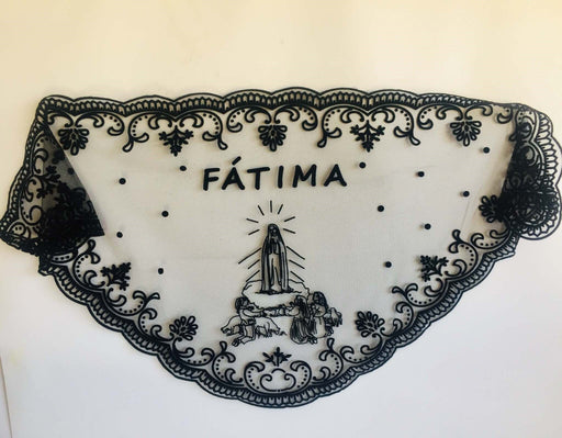 Black Lace Fatima Chapel Veil - Catholic Gifts Canada
