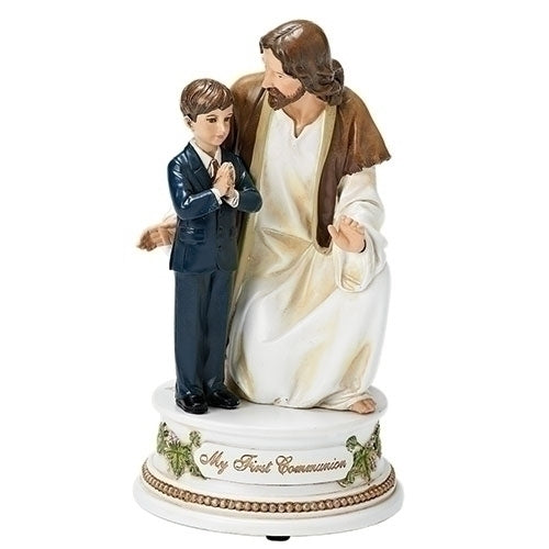 Musical Boy Figure with Jesus - Catholic Gifts Canada
