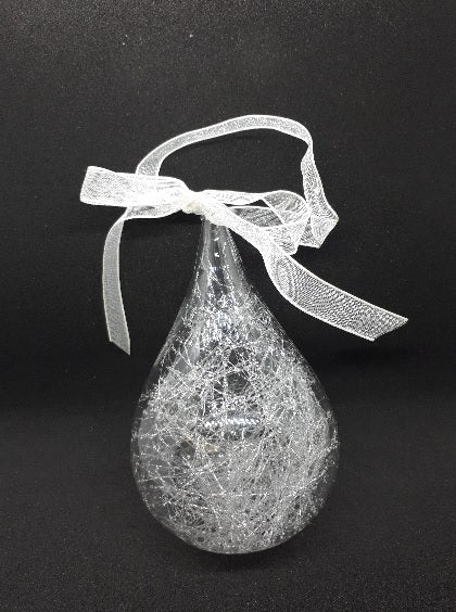Teardrop Glass Tinsel Ornament - Catholic Gifts Canada
