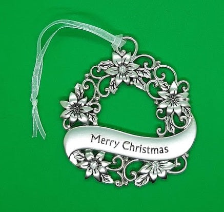 Merry Christmas Wreath Ornament - Catholic Gifts Canada