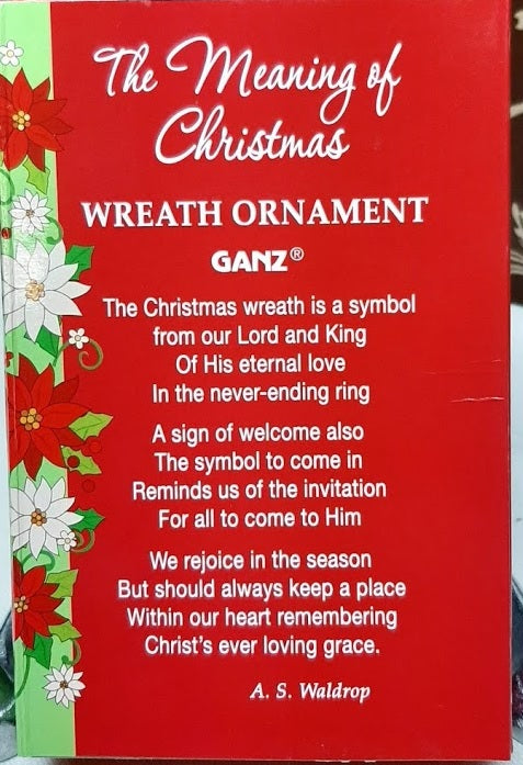 Merry Christmas Wreath Ornament - Catholic Gifts Canada