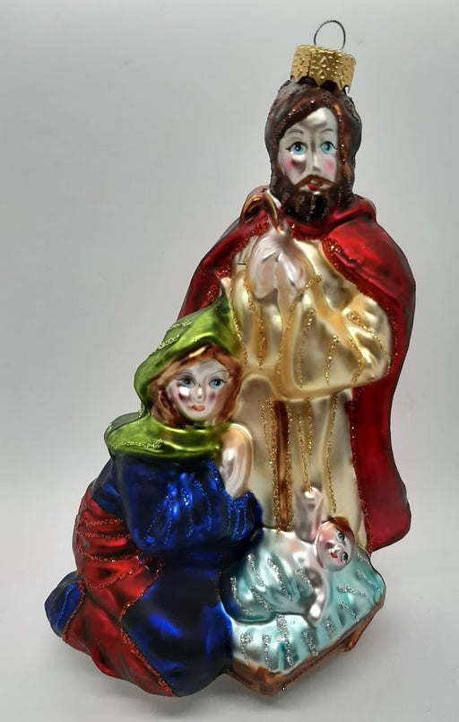 Traditional Glass Holy Family Ornament - Catholic Gifts Canada