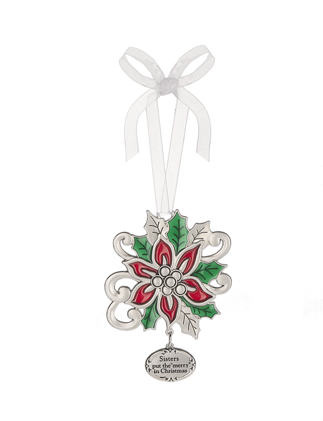 Poinsettia Ornament for a Special Sister - Catholic Gifts Canada