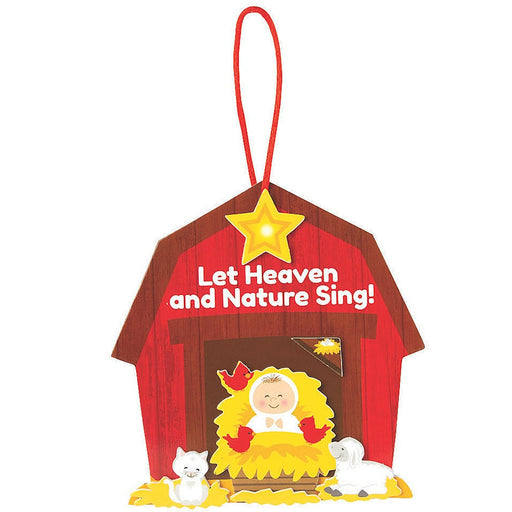Baby Jesus Barn Ornament Craft - Catholic Gifts Canada