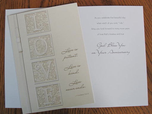 LOVE Anniversary Card - Catholic Gifts Canada
