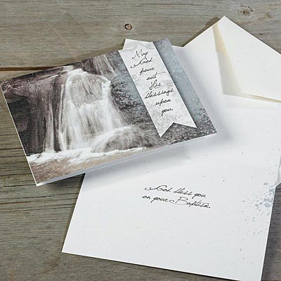 Waterfall Baptism Card - Catholic Gifts Canada
