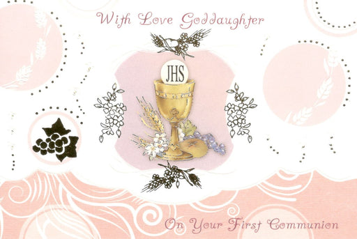 With Love Goddaughter Communion Card - Catholic Gifts Canada