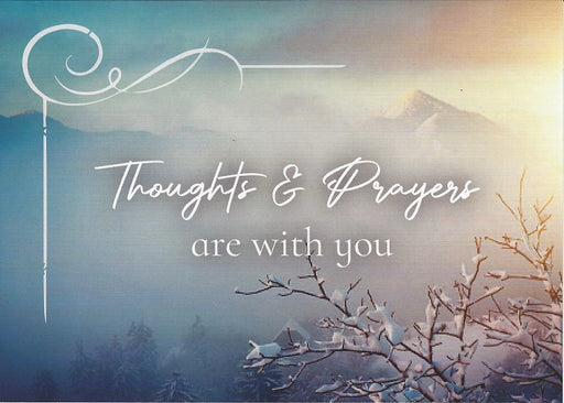 Christmas Sympathy Card - Thoughts & Prayers Are With You - Catholic Gifts Canada