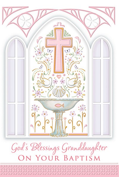 Granddaughter Baptism Card - Catholic Gifts Canada