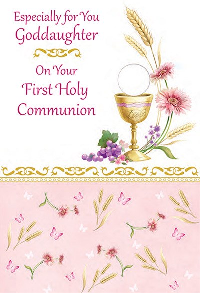 Premium Goddaughter Communion Card