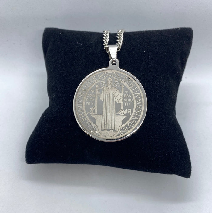 Saint Benedict Medal on 24" Chain