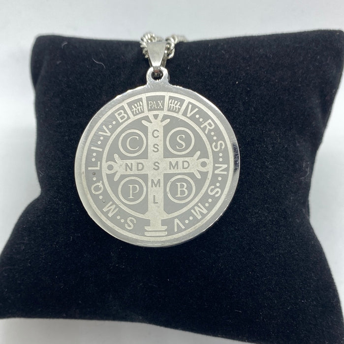 Saint Benedict Medal on 24" Chain