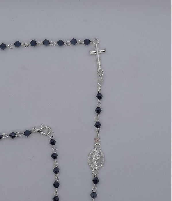 Aurora Borealis Bead Rosary Necklace - Catholic Gifts Canada